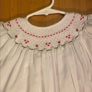 While Smocked Christmas Dress